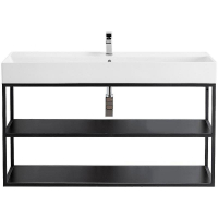 Консоль под раковину Cezares Cadro 120 CADRO-120/46/58-2C-SO-MET-ST Черная матовая, купить, цена, заказать, магазин, доставка, скидка, промокод, купить, цена, заказать, магазин, доставка, скидка, промокод