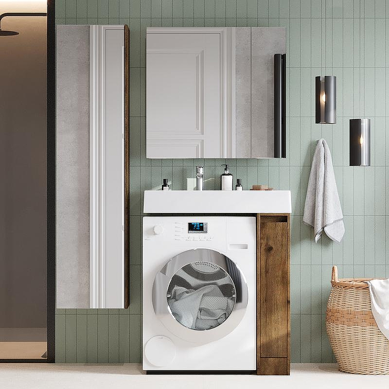 Тумба под раковину Aquaton Лондри 80 1A267101LHDR0 Дуб Рустикальный без фасада, купить, цена, заказать, магазин, доставка, скидка, промокод, купить, цена, заказать, магазин, доставка, скидка, промокод