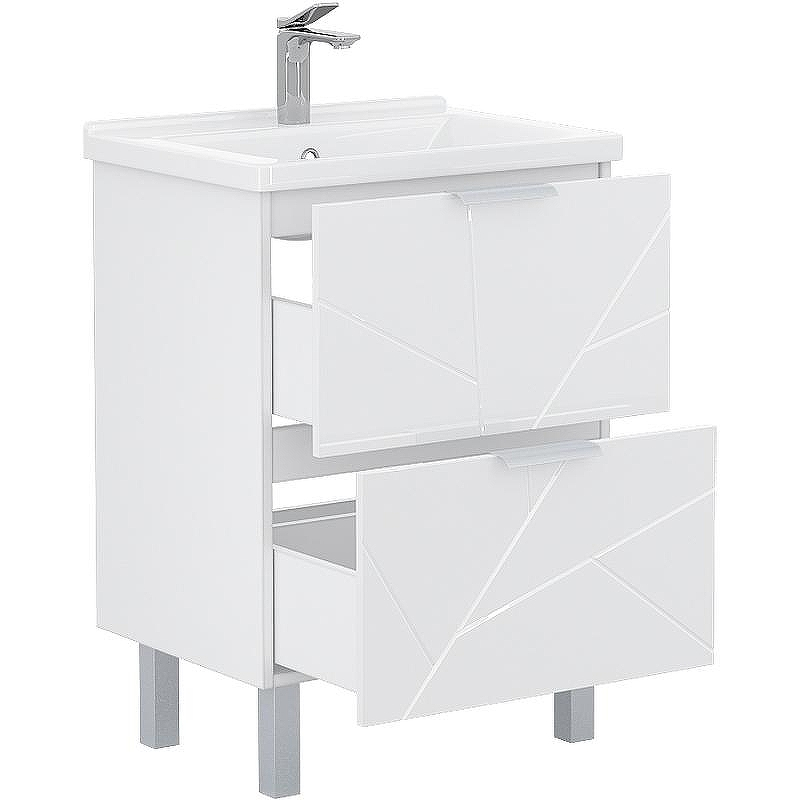 Тумба под раковину Volna Twing 60.2Y tnTWG60.2Y-01 Белая, купить, цена, заказать, магазин, доставка, скидка, промокод, купить, цена, заказать, магазин, доставка, скидка, промокод