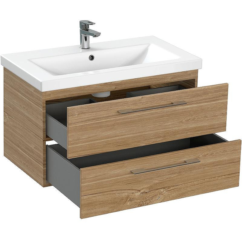 Тумба под раковину Cersanit Lara 80 64138 подвесная Орех, купить, цена, заказать, магазин, доставка, скидка, промокод, купить, цена, заказать, магазин, доставка, скидка, промокод