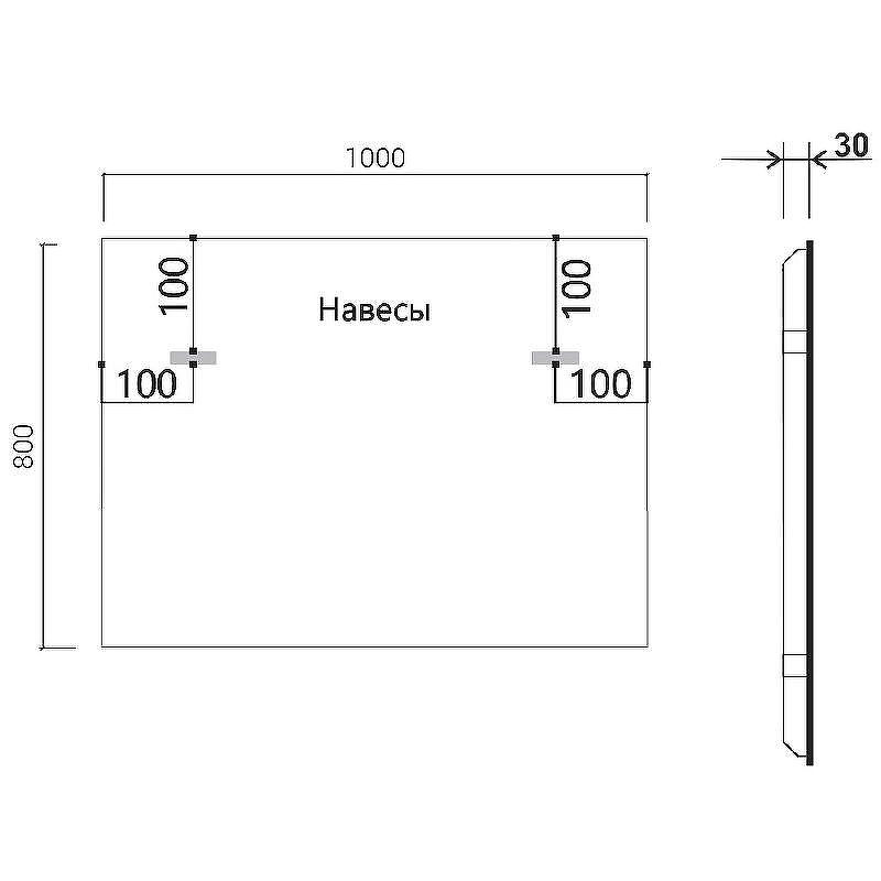 Зеркало Vincea 100 VLM-3VN100B с подсветкой Черное с сенсорным выключателем и диммером, купить, цена, заказать, магазин, доставка, скидка, промокод, купить, цена, заказать, магазин, доставка, скидка, промокод