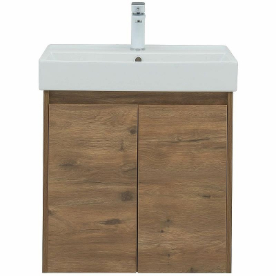 Тумба с раковиной Aquanet Nova Lite 60 302525 подвесная Дуб рустикальный