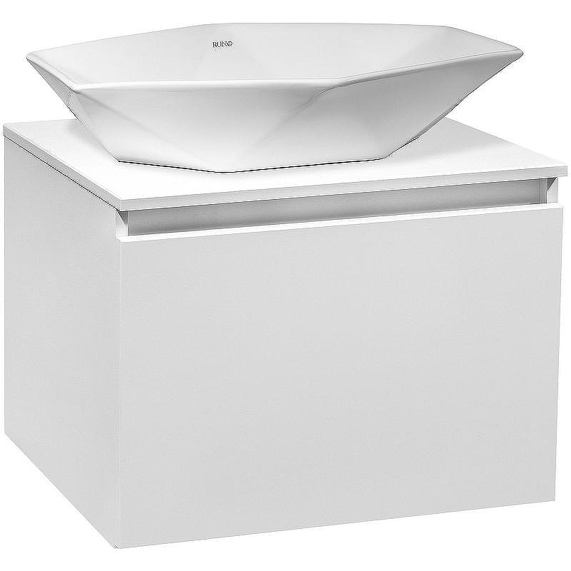 Тумба под раковину Runo Бари 60 00-00001473 подвесная Белая, купить, цена, заказать, магазин, доставка, скидка, промокод, купить, цена, заказать, магазин, доставка, скидка, промокод