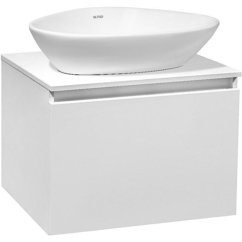 Тумба под раковину Runo Бари 60 00-00001473 подвесная Белая, купить, цена, заказать, магазин, доставка, скидка, промокод, купить, цена, заказать, магазин, доставка, скидка, промокод