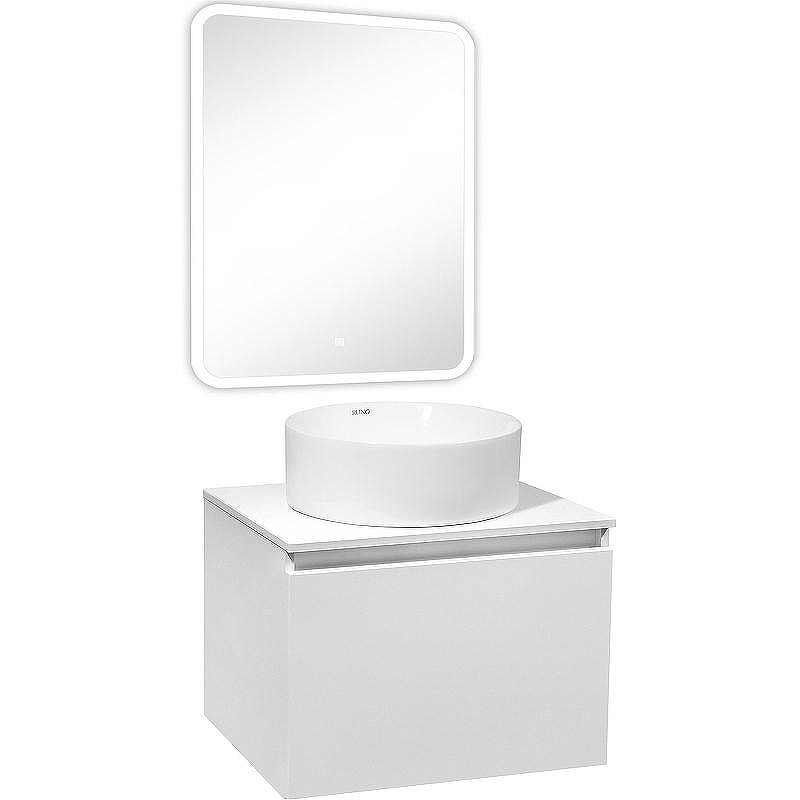 Тумба под раковину Runo Бари 60 00-00001473 подвесная Белая, купить, цена, заказать, магазин, доставка, скидка, промокод, купить, цена, заказать, магазин, доставка, скидка, промокод