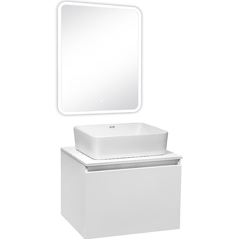 Тумба под раковину Runo Бари 60 00-00001473 подвесная Белая, купить, цена, заказать, магазин, доставка, скидка, промокод, купить, цена, заказать, магазин, доставка, скидка, промокод