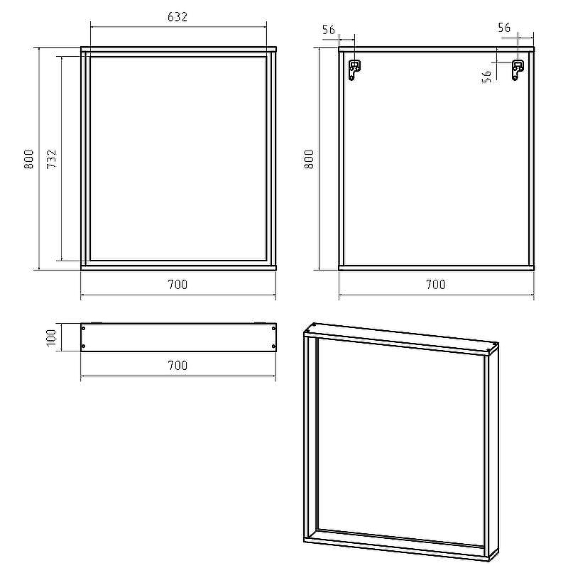 Зеркало Brevita Dallas 70 DAL-02070-074 с подсветкой Дуб Галифакс олово с сенсорным выключателем, купить, цена, заказать, магазин, доставка, скидка, промокод, купить, цена, заказать, магазин, доставка, скидка, промокод