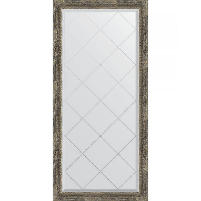 Зеркало Evoform Exclusive-G 135х73 BY 4264 с гравировкой в багетной раме - Старое дерево с плетением 70