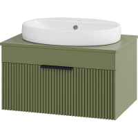 Тумба с раковиной Brevita Enfida 70 УТ000022704 подвесная Зеленая матовая, купить, цена, заказать, магазин, доставка, скидка, промокод, купить, цена, заказать, магазин, доставка, скидка, промокод