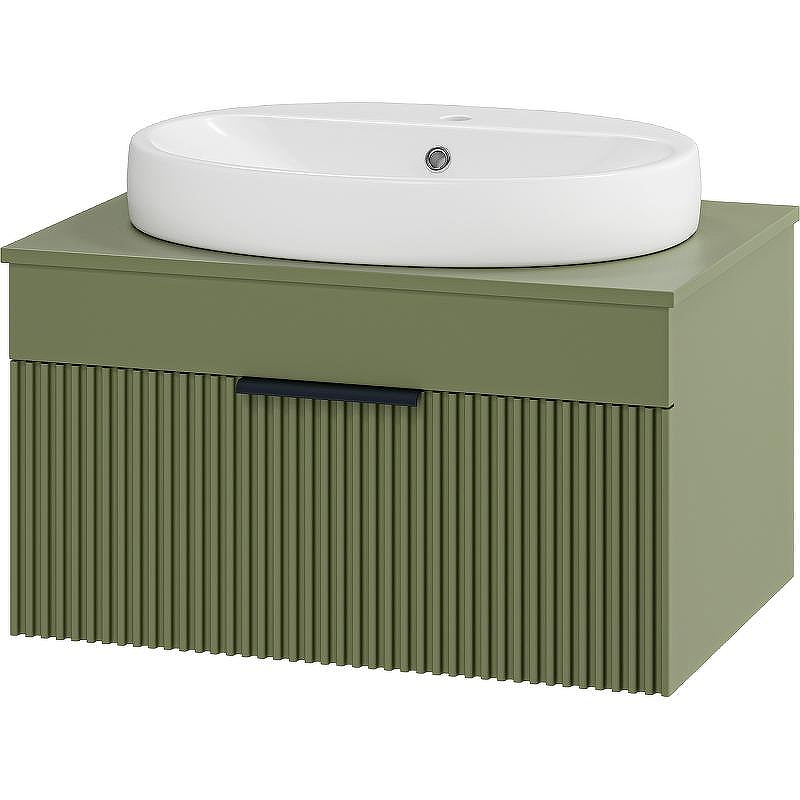 Тумба с раковиной Brevita Enfida 70 УТ000022704 подвесная Зеленая матовая, купить, цена, заказать, магазин, доставка, скидка, промокод, купить, цена, заказать, магазин, доставка, скидка, промокод