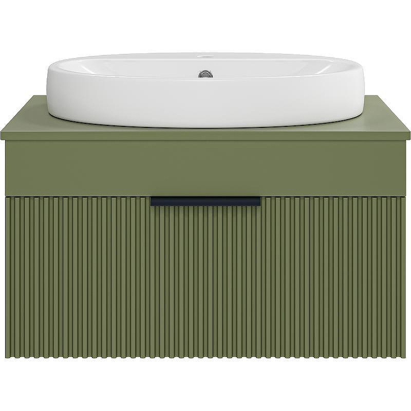 Тумба с раковиной Brevita Enfida 70 УТ000022704 подвесная Зеленая матовая, купить, цена, заказать, магазин, доставка, скидка, промокод, купить, цена, заказать, магазин, доставка, скидка, промокод