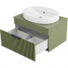 Тумба с раковиной Brevita Enfida 70 УТ000022704 подвесная Зеленая матовая, купить, цена, заказать, магазин, доставка, скидка, промокод, купить, цена, заказать, магазин, доставка, скидка, промокод