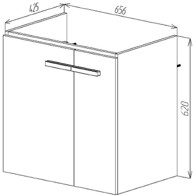 Тумба под раковину VIANT Мюнхен 70 VMUN70COBEL-T2STP подвесная Белая матовая