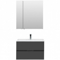 Комплект мебели для ванной Aquanet Алвита 80 241387 подвесной Серый антрацит, купить, цена, заказать, магазин, доставка, скидка, промокод, купить, цена, заказать, магазин, доставка, скидка, промокод