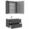 Комплект мебели для ванной Aquanet Алвита 80 241387 подвесной Серый антрацит, купить, цена, заказать, магазин, доставка, скидка, промокод, купить, цена, заказать, магазин, доставка, скидка, промокод