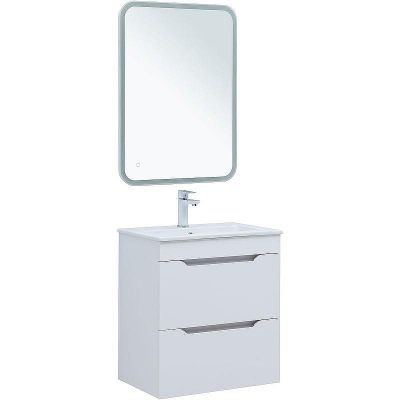 Тумба под раковину Aquanet Практика 60 330457 подвесная Белая матовая