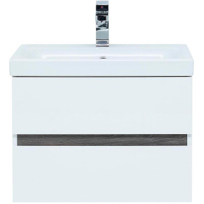 Комплект мебели для ванной Aquanet Беркли 50 258776 подвесной Белый глянец Дуб рошелье