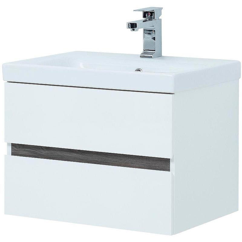 Комплект мебели для ванной Aquanet Беркли 50 258776 подвесной Белый глянец Дуб рошелье, купить, цена, заказать, магазин, доставка, скидка, промокод, купить, цена, заказать, магазин, доставка, скидка, промокод