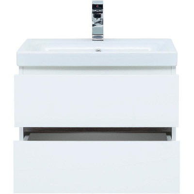 Комплект мебели для ванной Aquanet Беркли 50 258776 подвесной Белый глянец Дуб рошелье