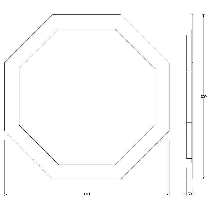 Зеркало Evoform Ledshine 80x80 BY 2505 с подсветкой 25.5 W - без выключателя - нейтральный белый свет, купить, цена, заказать, магазин, доставка, скидка, промокод, купить, цена, заказать, магазин, доставка, скидка, промокод
