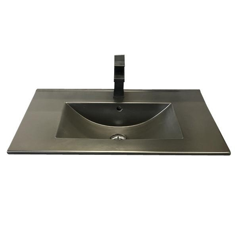 Тумба с раковиной Comforty Франкфурт 75 00-00000889 подвесная Дуб шоколадно-коричневый Черная матовая, купить, цена, заказать, магазин, доставка, скидка, промокод, купить, цена, заказать, магазин, доставка, скидка, промокод