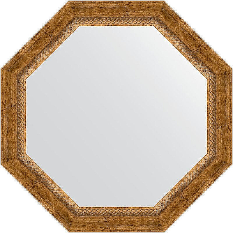 Зеркало Evoform Octagon 63х63 BY 3674 в багетной раме - Состаренная бронза с плетением 70, купить, цена, заказать, магазин, доставка, скидка, промокод, купить, цена, заказать, магазин, доставка, скидка, промокод