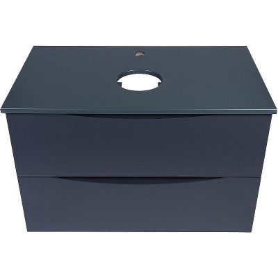 Тумба под раковину Bond Cube 80 T07807 подвесная Серая матовая