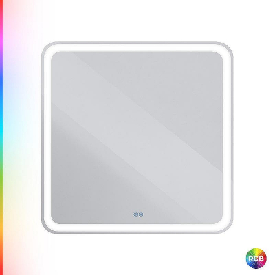 Зеркало Cezares Multicolore 80 CZR-SPC-MC-800-800-RGB-TCH с подсветкой с сенсорным выключателем и функцией памяти
