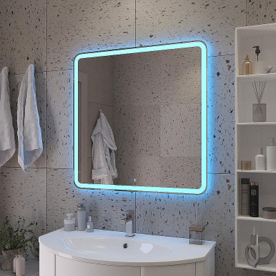 Зеркало Cezares Multicolore 80 CZR-SPC-MC-800-800-RGB-TCH с подсветкой с сенсорным выключателем и функцией памяти