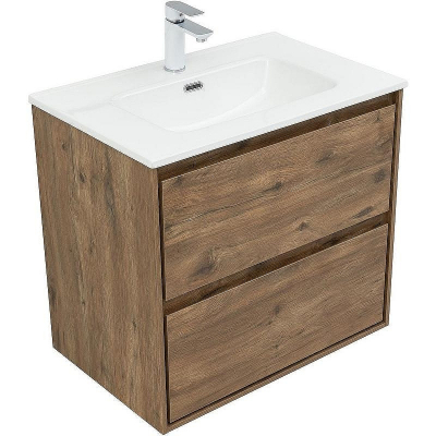 Тумба под раковину Aquanet Милан 70 336378 подвесная Дуб рустикальный