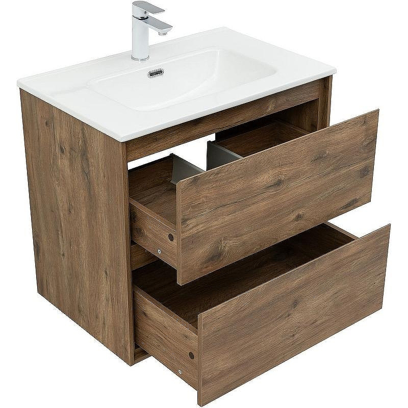 Тумба под раковину Aquanet Милан 70 336378 подвесная Дуб рустикальный, купить, цена, заказать, магазин, доставка, скидка, промокод, купить, цена, заказать, магазин, доставка, скидка, промокод