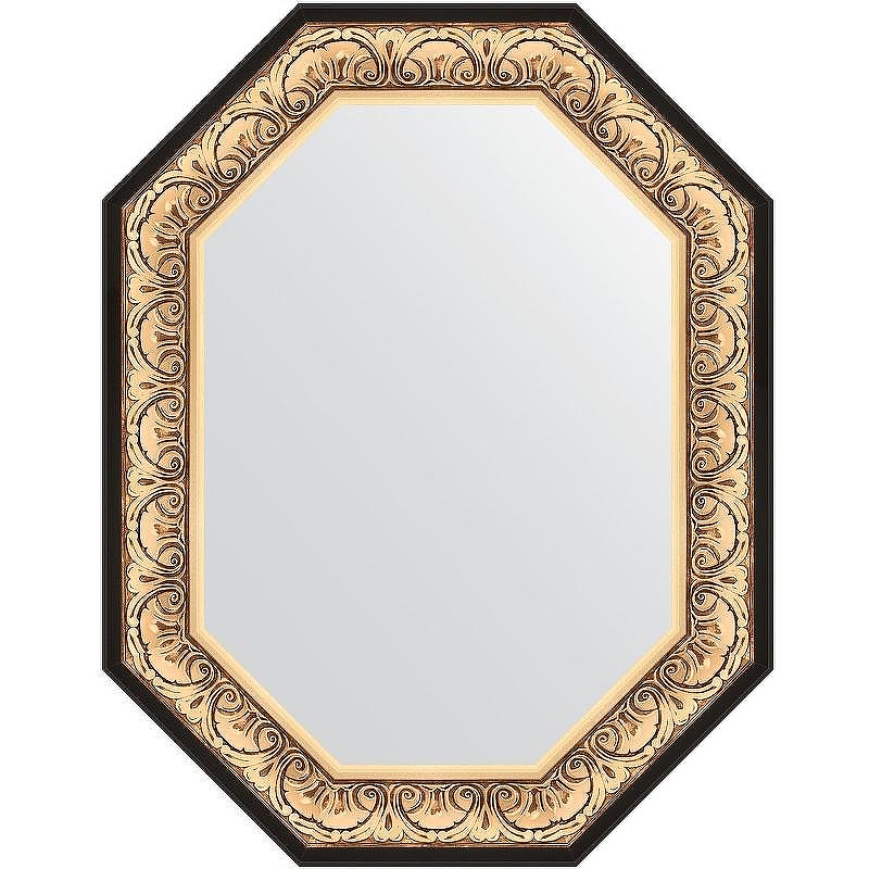 Зеркало Evoform Polygon 90х70 BY 7243 в багетной раме - Барокко золото 106, купить, цена, заказать, магазин, доставка, скидка, промокод, купить, цена, заказать, магазин, доставка, скидка, промокод