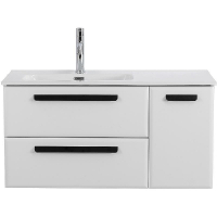 Тумба под раковину Cezares Eco-Cer-N 100 L ECO-CER-N-1000-2C-1A-SO-BL-L подвесная Bianco Lucido без ручек, купить, цена, заказать, магазин, доставка, скидка, промокод, купить, цена, заказать, магазин, доставка, скидка, промокод