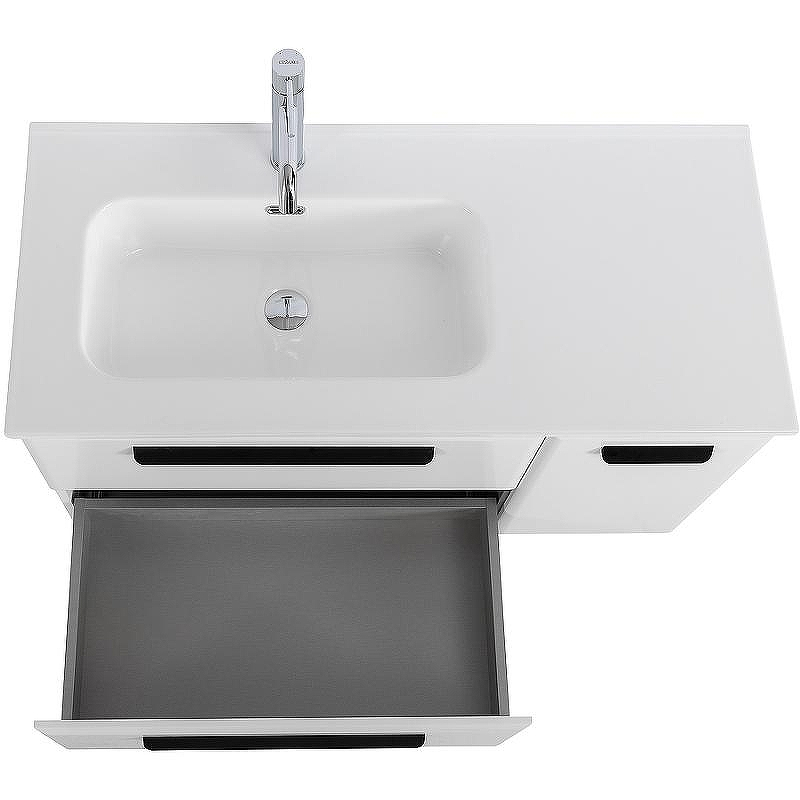 Тумба под раковину Cezares Eco-Cer-N 100 L ECO-CER-N-1000-2C-1A-SO-BL-L подвесная Bianco Lucido без ручек, купить, цена, заказать, магазин, доставка, скидка, промокод, купить, цена, заказать, магазин, доставка, скидка, промокод