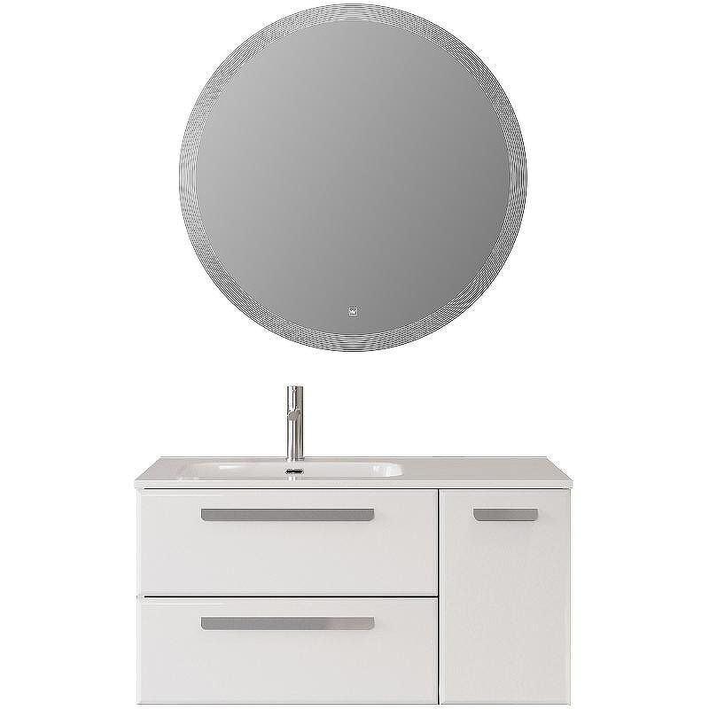 Тумба под раковину Cezares Eco-Cer-N 100 L ECO-CER-N-1000-2C-1A-SO-BL-L подвесная Bianco Lucido без ручек, купить, цена, заказать, магазин, доставка, скидка, промокод, купить, цена, заказать, магазин, доставка, скидка, промокод