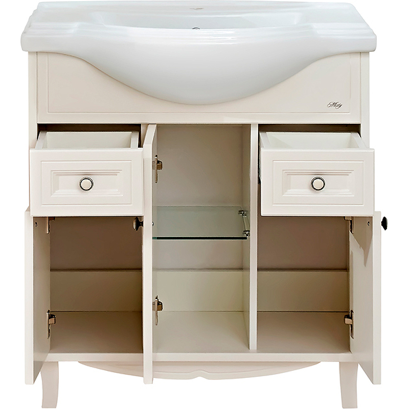 Тумба с раковиной Misty Шармель 80 УТ000001877 Бежевая, купить, цена, заказать, магазин, доставка, скидка, промокод, купить, цена, заказать, магазин, доставка, скидка, промокод