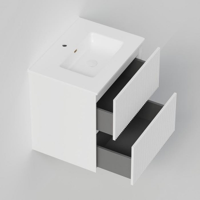 Тумба под раковину La Fenice Terra Twin 60 FNC-01-TER-B-60-2 подвесная Белая матовая