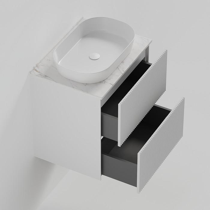 Тумба под раковину La Fenice Terra Twin 60 FNC-01-TER-B-60-2 подвесная Белая матовая, купить, цена, заказать, магазин, доставка, скидка, промокод, купить, цена, заказать, магазин, доставка, скидка, промокод