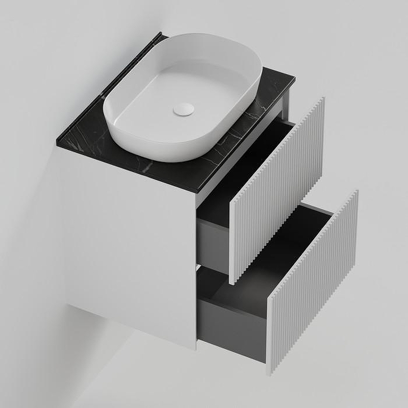 Тумба под раковину La Fenice Terra Twin 60 FNC-01-TER-B-60-2 подвесная Белая матовая, купить, цена, заказать, магазин, доставка, скидка, промокод, купить, цена, заказать, магазин, доставка, скидка, промокод