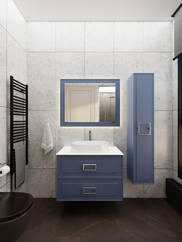 Тумба под раковину La Fenice Cubo Twin 100 FNC-01-CUB-BG-100-2 подвесная Синяя матовая, купить, цена, заказать, магазин, доставка, скидка, промокод, купить, цена, заказать, магазин, доставка, скидка, промокод