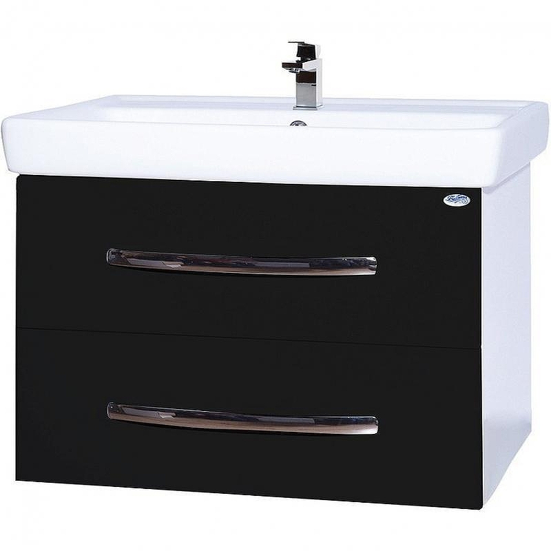 Тумба под раковину Bellezza Рокко 70 4635311670046 подвесная Черная Белая, купить, цена, заказать, магазин, доставка, скидка, промокод, купить, цена, заказать, магазин, доставка, скидка, промокод