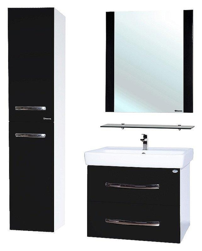 Тумба под раковину Bellezza Рокко 70 4635311670046 подвесная Черная Белая, купить, цена, заказать, магазин, доставка, скидка, промокод, купить, цена, заказать, магазин, доставка, скидка, промокод