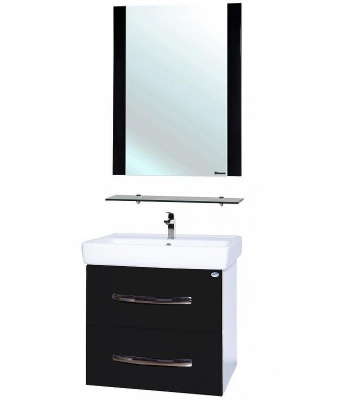 Тумба под раковину Bellezza Рокко 70 4635311670046 подвесная Черная Белая