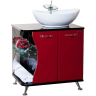 Тумба под раковину Bellezza Рио 70 R 4633611241218 Черная Красная, купить, цена, заказать, магазин, доставка, скидка, промокод, купить, цена, заказать, магазин, доставка, скидка, промокод