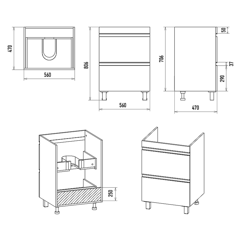 Тумба с раковиной Misty Ингрид 60 УТ000015039 Белая, купить, цена, заказать, магазин, доставка, скидка, промокод, купить, цена, заказать, магазин, доставка, скидка, промокод