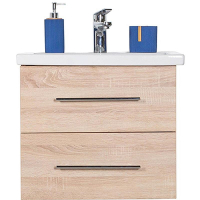 Тумба с раковиной Orange Бриз 60 Br-60TUW+Ra подвесная Дуб Белая, купить, цена, заказать, магазин, доставка, скидка, промокод, купить, цена, заказать, магазин, доставка, скидка, промокод