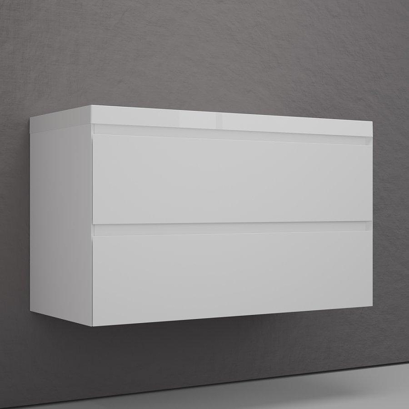 Тумба под раковину Style Line Манхэттен 100 ЛС-00002356 подвесная цвет Белый матовый, купить, цена, заказать, магазин, доставка, скидка, промокод, купить, цена, заказать, магазин, доставка, скидка, промокод