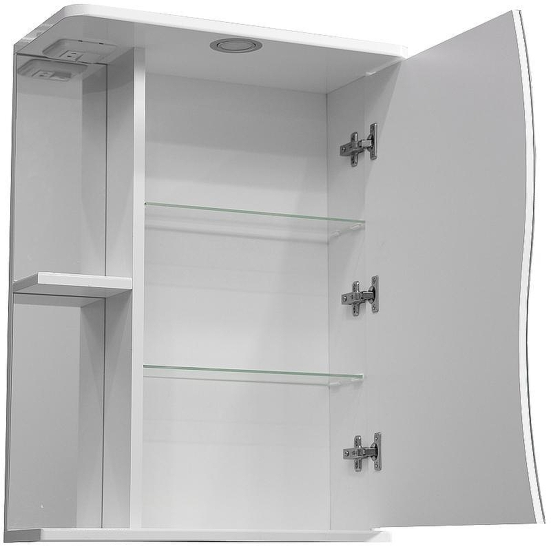 Зеркальный шкаф Stella Polar Волна Верея 60 SP-00000048 с подсветкой Белый, купить, цена, заказать, магазин, доставка, скидка, промокод, купить, цена, заказать, магазин, доставка, скидка, промокод