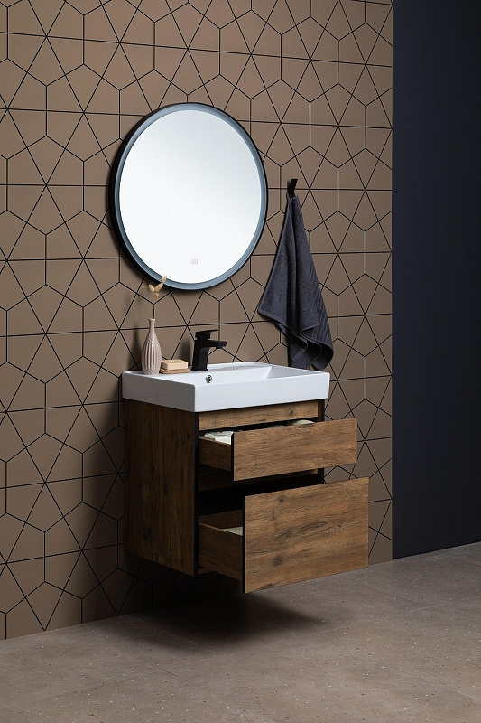 Тумба под раковину Logan Forest 60 343910 подвесная цвет Дуб рустикальный, купить, цена, заказать, магазин, доставка, скидка, промокод, купить, цена, заказать, магазин, доставка, скидка, промокод