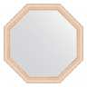 Зеркало Evoform Octagon 65х65 BY 3974 в багетной раме - Беленый дуб 57, купить, цена, заказать, магазин, доставка, скидка, промокод, купить, цена, заказать, магазин, доставка, скидка, промокод